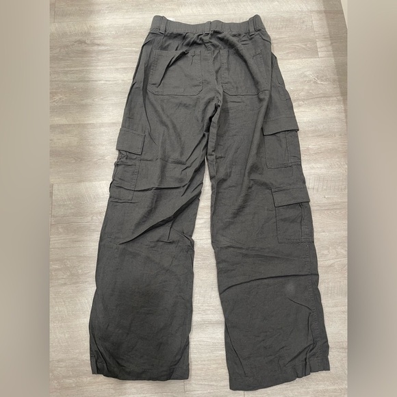 Hollister Grey Linen Blend Cargo Pants size Medium - Picture 6 of 6